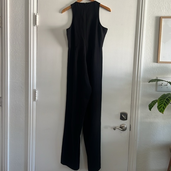 Missguided Black jumpsuit with lace up front size 12 - Picture 6 of 14